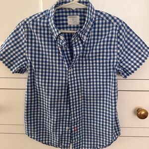 Crewcuts Blue and White Plaid Shirt